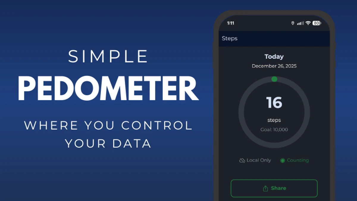 Pedometer app hero